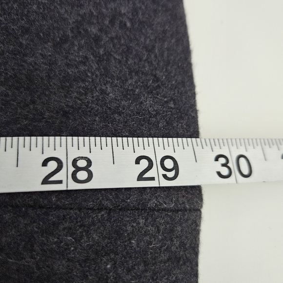 London Fog Wool Blend Coat Trench Zipper Hood Medium Grey Large - Picture 9 of 11